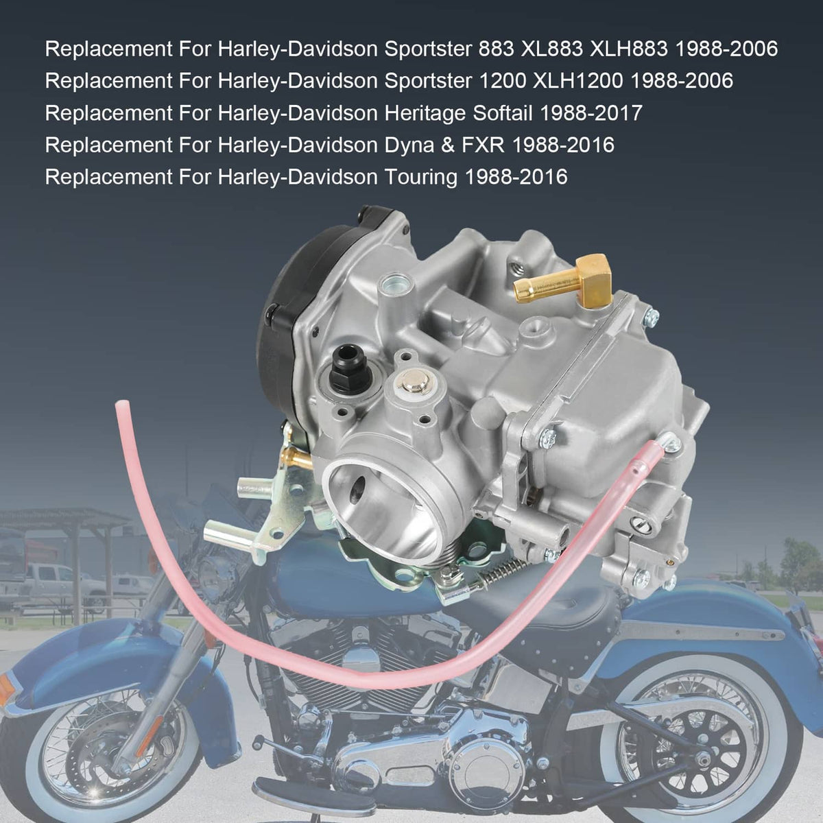 Bethesda Industrial Carburetor Carb Set for Harley Davidson Glide Sportster 40mm CV40 XL883 27490-04