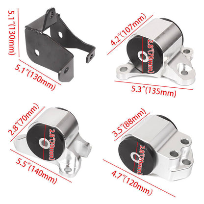 Bethesda Industrial 3 Bolt Swap Engine Motor Mount Kit &Torque Mount Kit For 96-00 Civic EK B-Series
