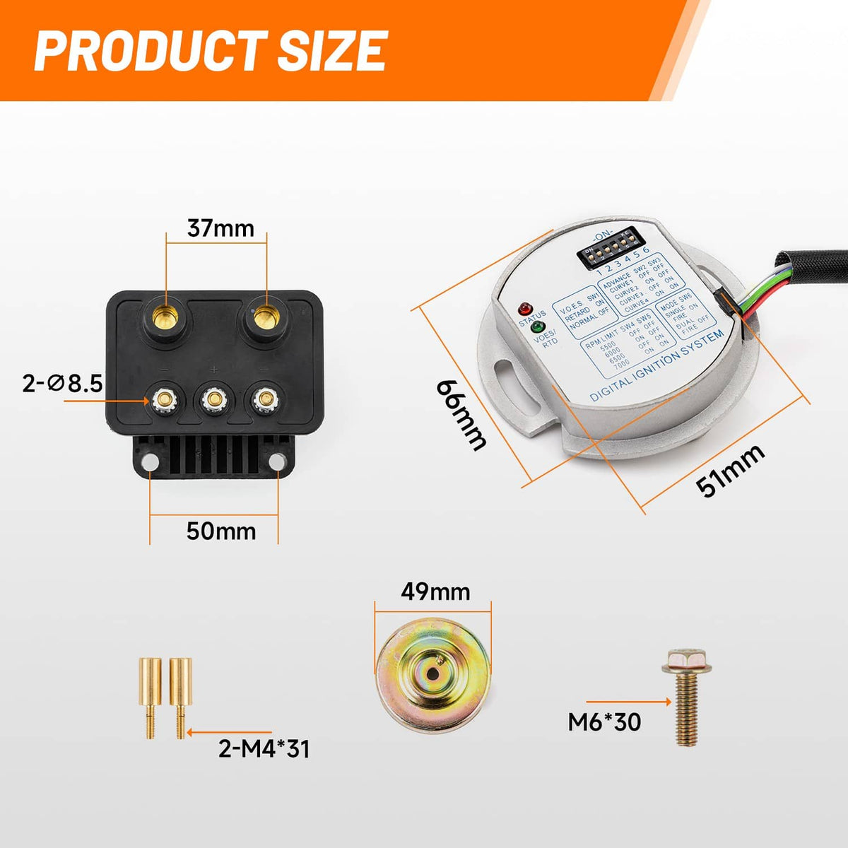 Bethesda Industrial 53-660  Single Fire Programmable Ignition Kit For Big Twin Evo 53-644