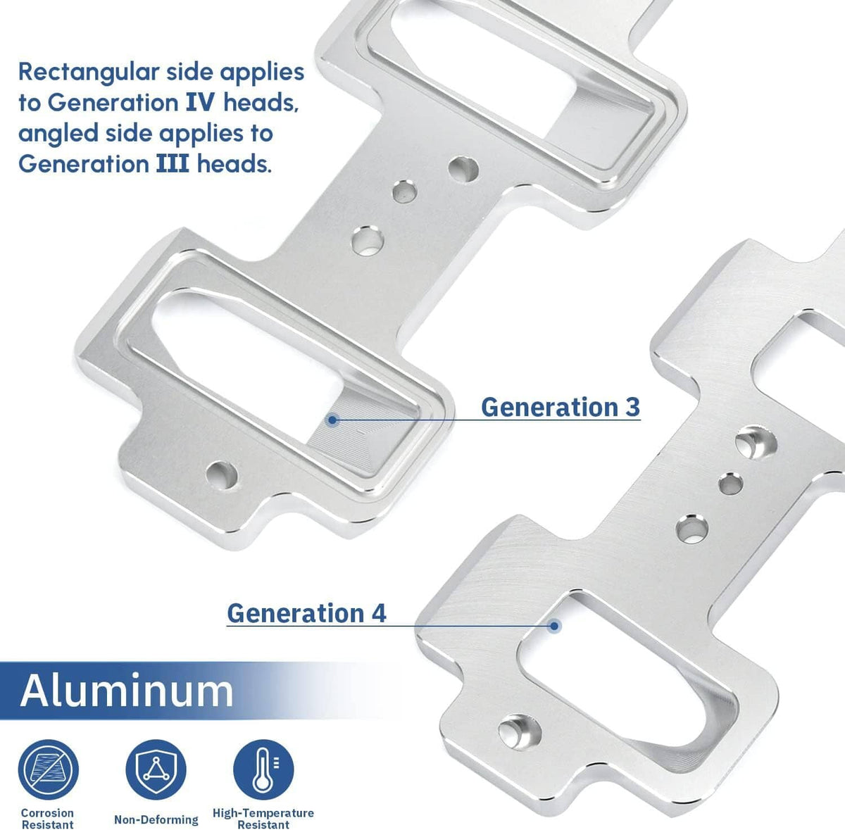 Bethesda Industrial For LS Cathedral Port Cylinder Head to Rectangle Port Intake Manifold Adapters
