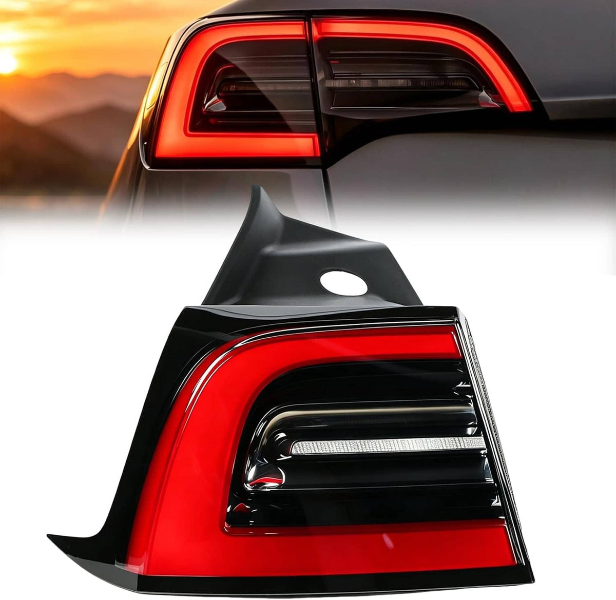 Bethesda Industrial 4Pins Left LED Tail Light Assembly For 2019-2024 Tesla Model Y Rear Driver Side
