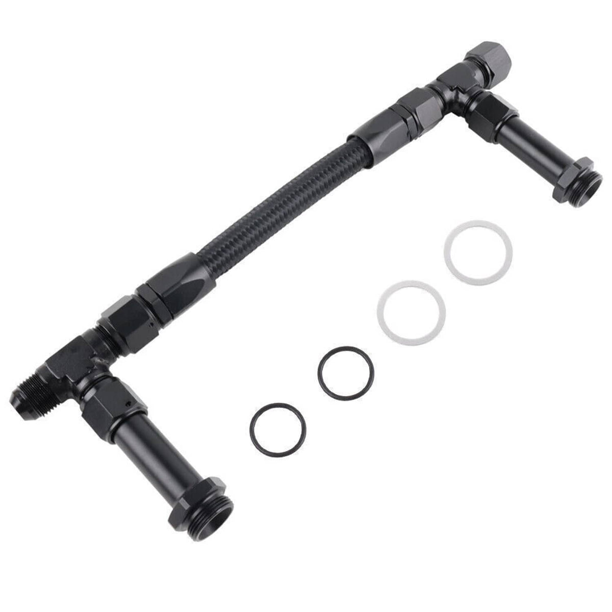Bethesda Industrial AN8 Dual Feed Carb Fuel Line Braided Fuel Line Kit For Holley 4150 Carburetor