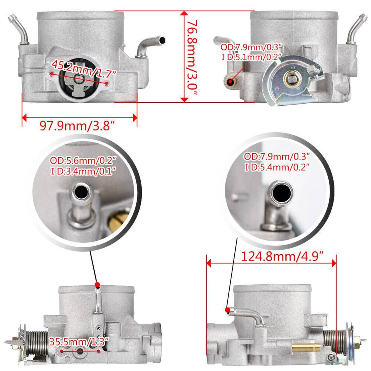 Bethesda Industrial D-Series Intake Manifold +70mm Throttle Body For Honda Civic CRX DEL SOL D15 D16