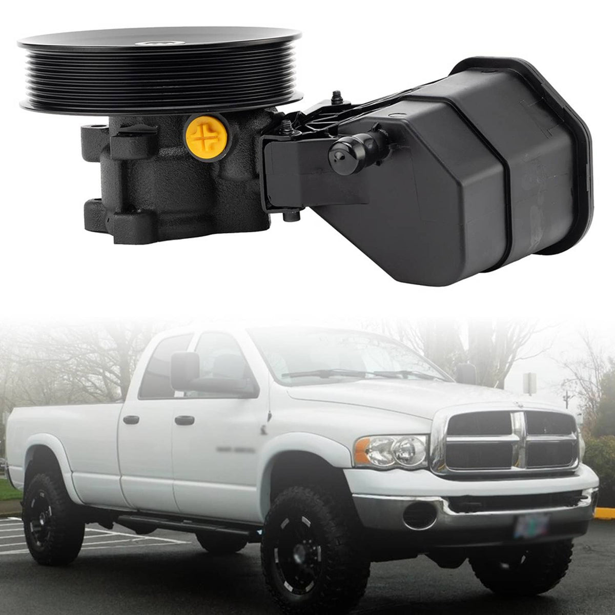 Bethesda Industrial New Power Steering Pump w/ Reservoir & Pulley for 2003-2007 Dodge Ram 2500 3500