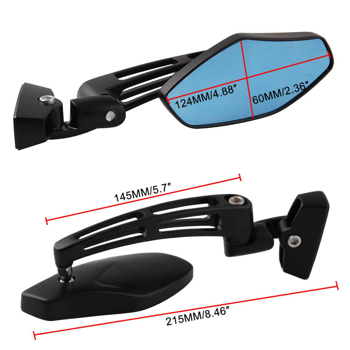 Bethesda Industrial Rearview Side Racing Mirrors For Suzuki GSX1300R Hayabusa 1999-2023 Motorcycle