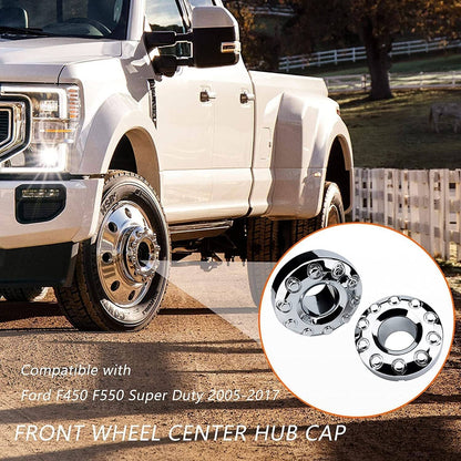 Bethesda Industrial 2Pcs Wheel Center Hub Caps Dually 10 Lug For 2005-2017 Ford F450 F550 Super Duty