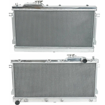 Bethesda Industrial 2 Row Aluminum 40mm Core Racing Radiator Bolt On For 1990-97 Mazda Miata MX5 MT