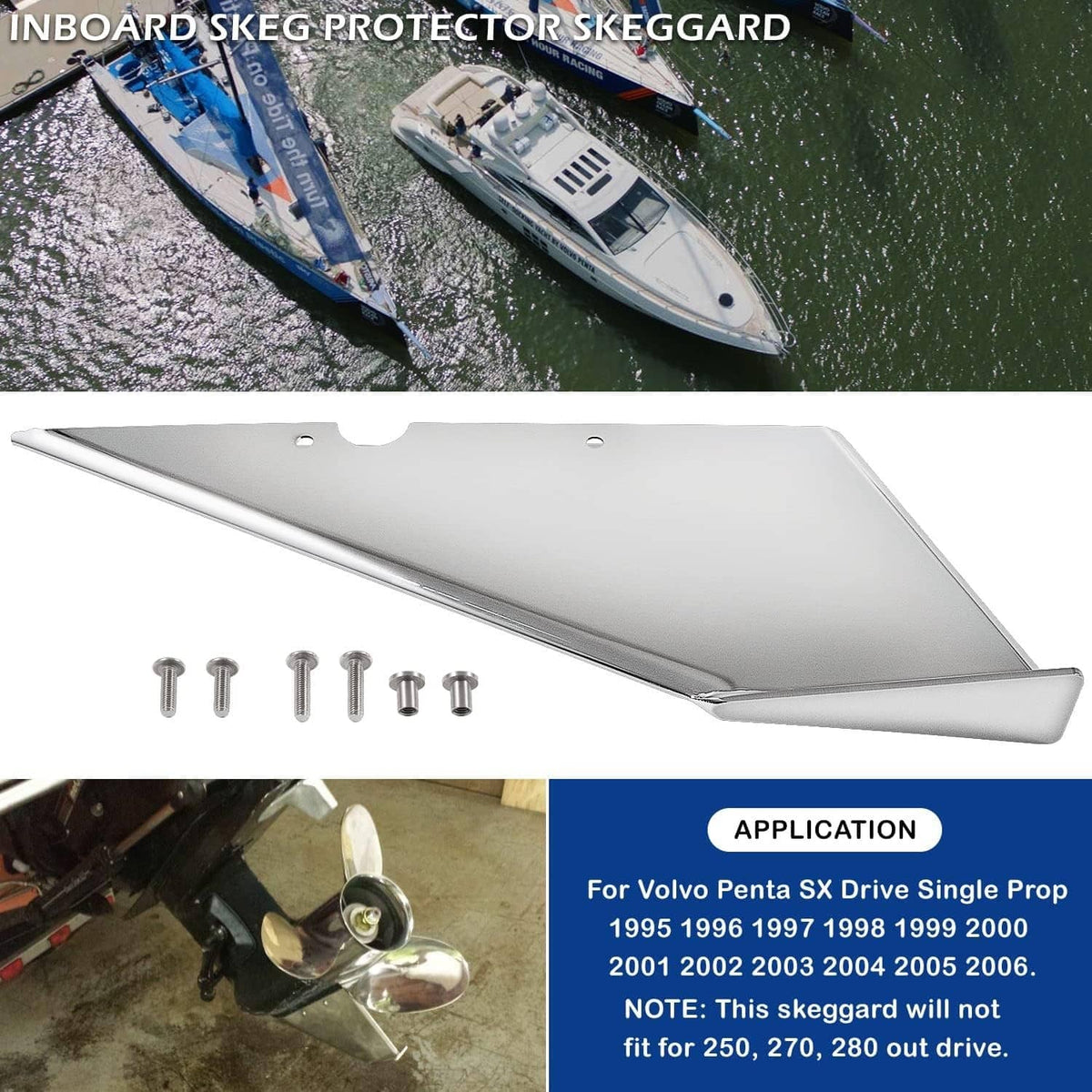 Bethesda Industrial Inboard Skeg Guard Protecter for Volvo SX DP 1995-2006 Replace Part 99022 99052