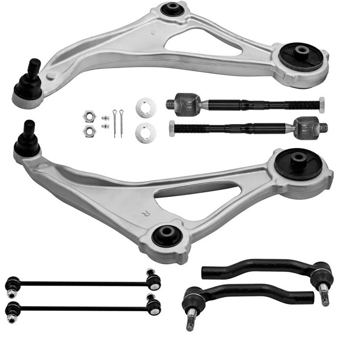 Bethesda Industrial 10Pcs Front Lower Control Arm Sway Bar Tie Rod Set For 2013 2014 Nissan Altima
