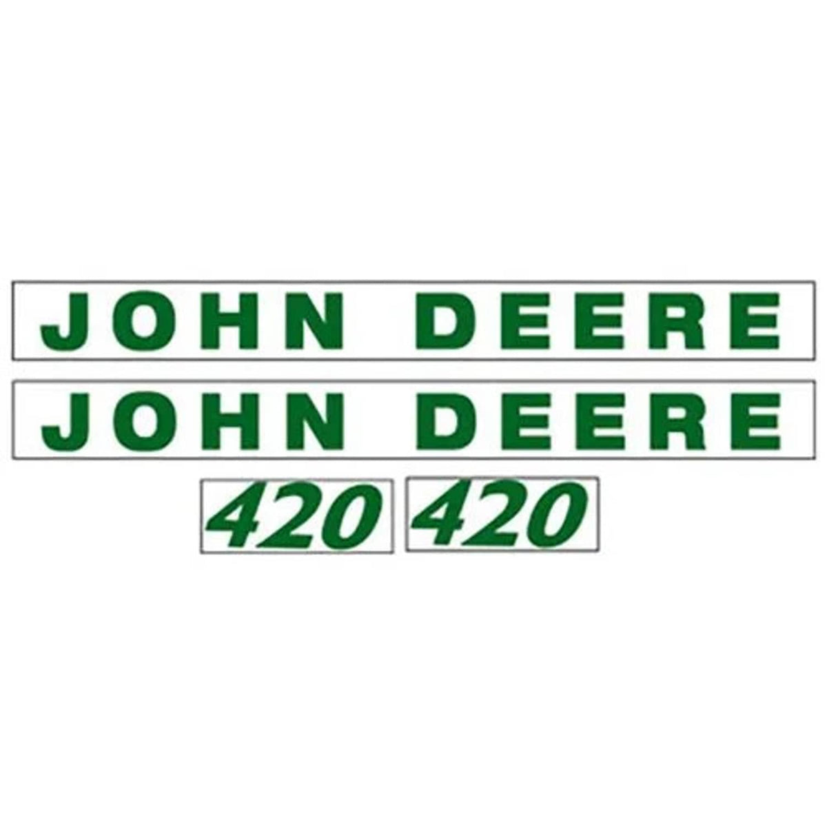 Bethesda Industrial Hood Decal 420 fits John Deere 420 420 HJD420