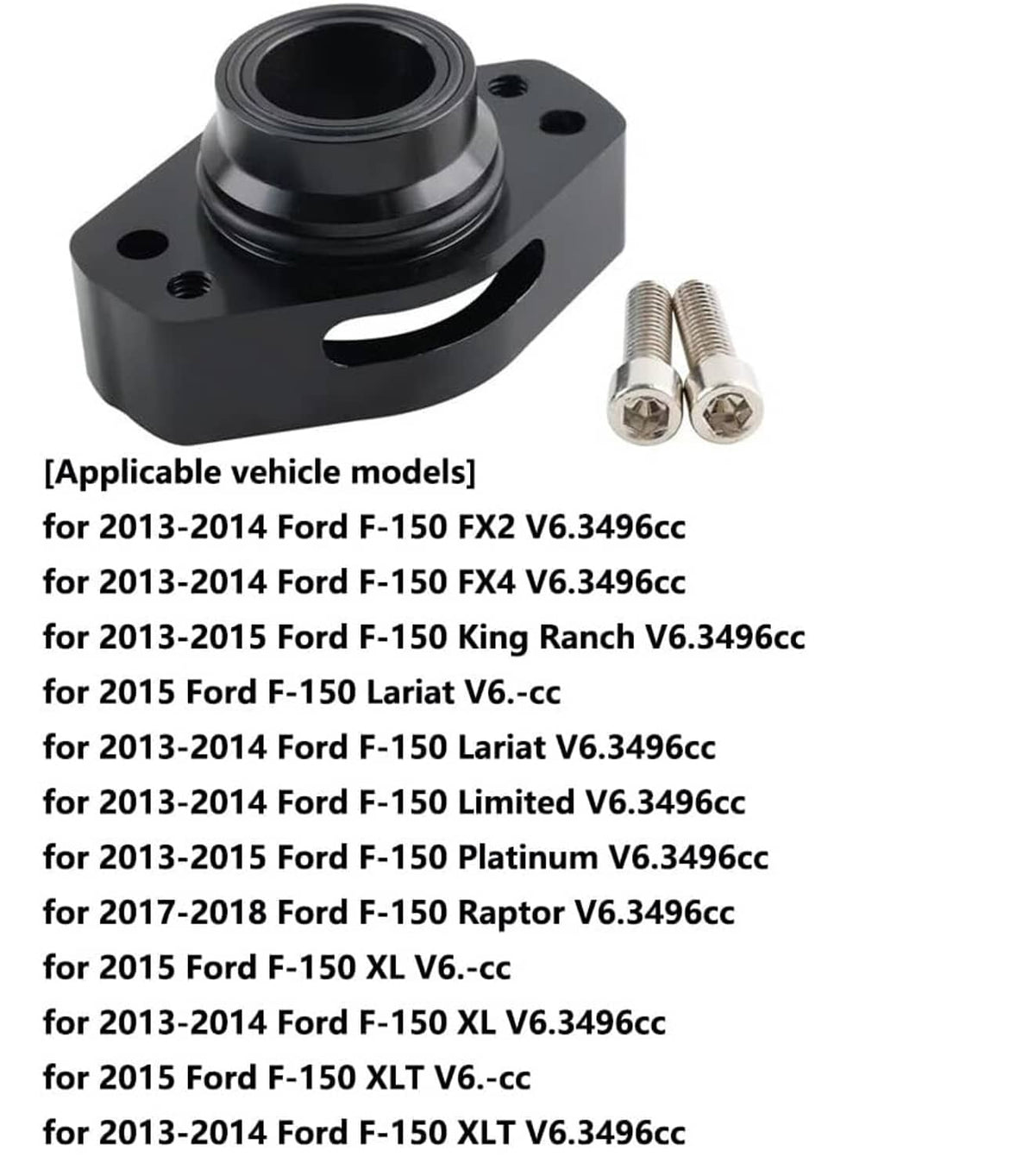 Bethesda Industrial Turbo Blow Off Valve Adapter BOV For 2016+ Ford F-150 2.7L 3.5L Ecoboost