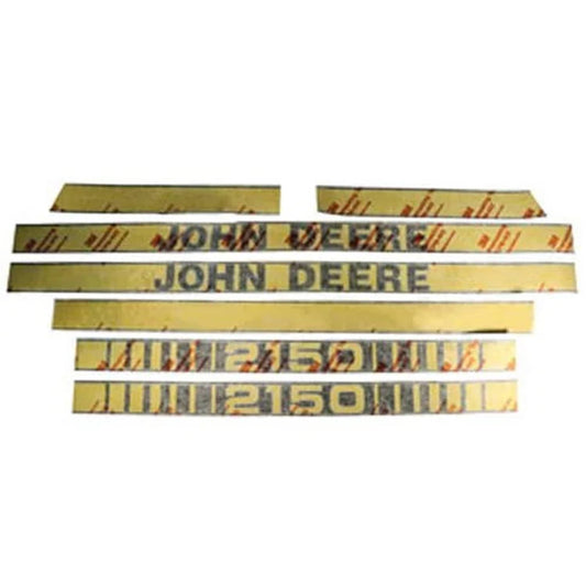 Bethesda Industrial Tractor Decal Set Hood 2150 Yellow fits John Deere 2150 JD405