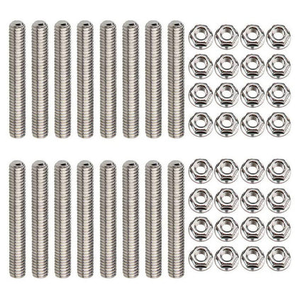 Bethesda Industrial 16pcs Stainless Steel Exhaust Manifold Stud Nuts Set for Ford 4.6L 5.4L Liter V8