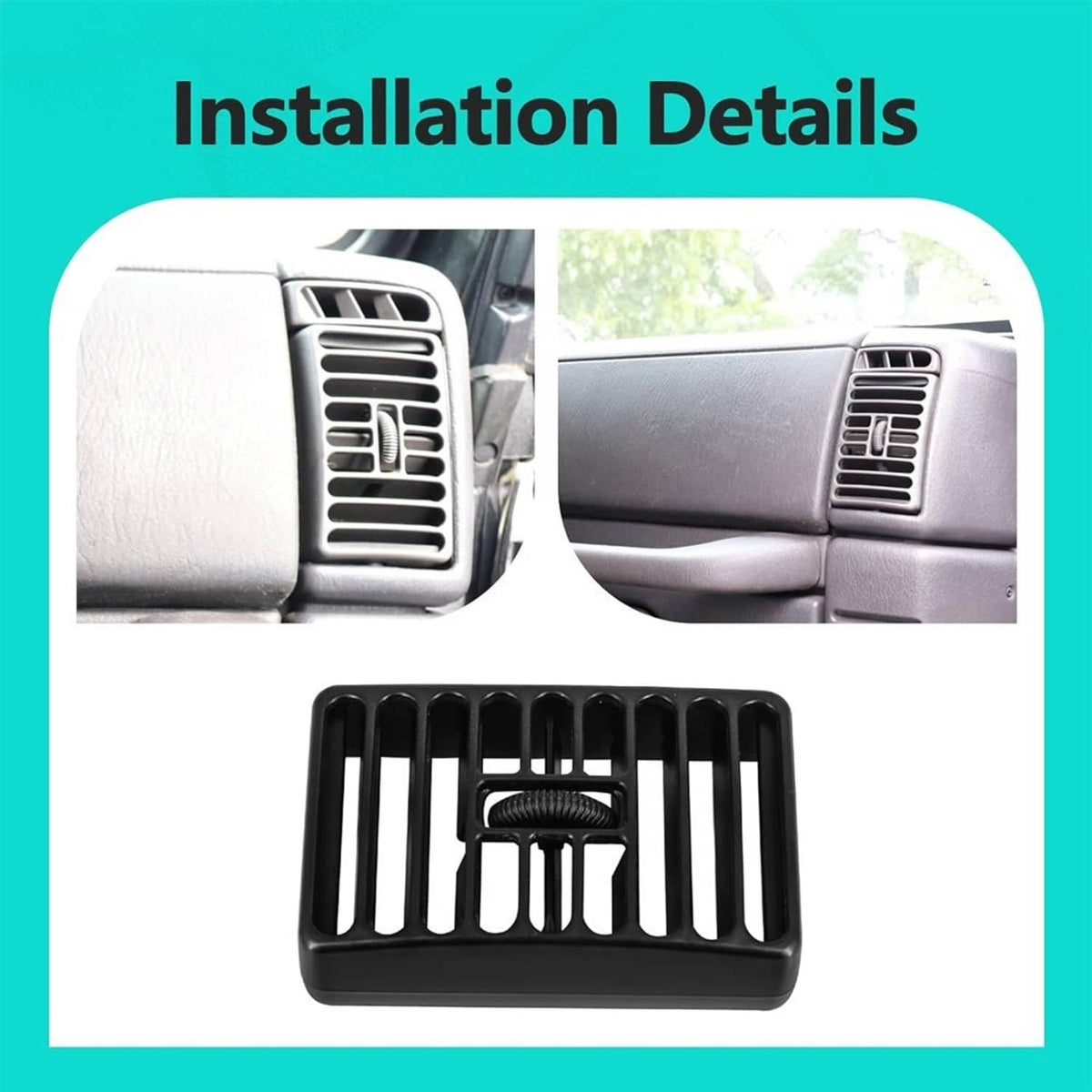 Bethesda Industrial Dashboard Air Vent Driver or Passenger for 1997-2006 Jeep Wrangler TJ 5DP54TAZ