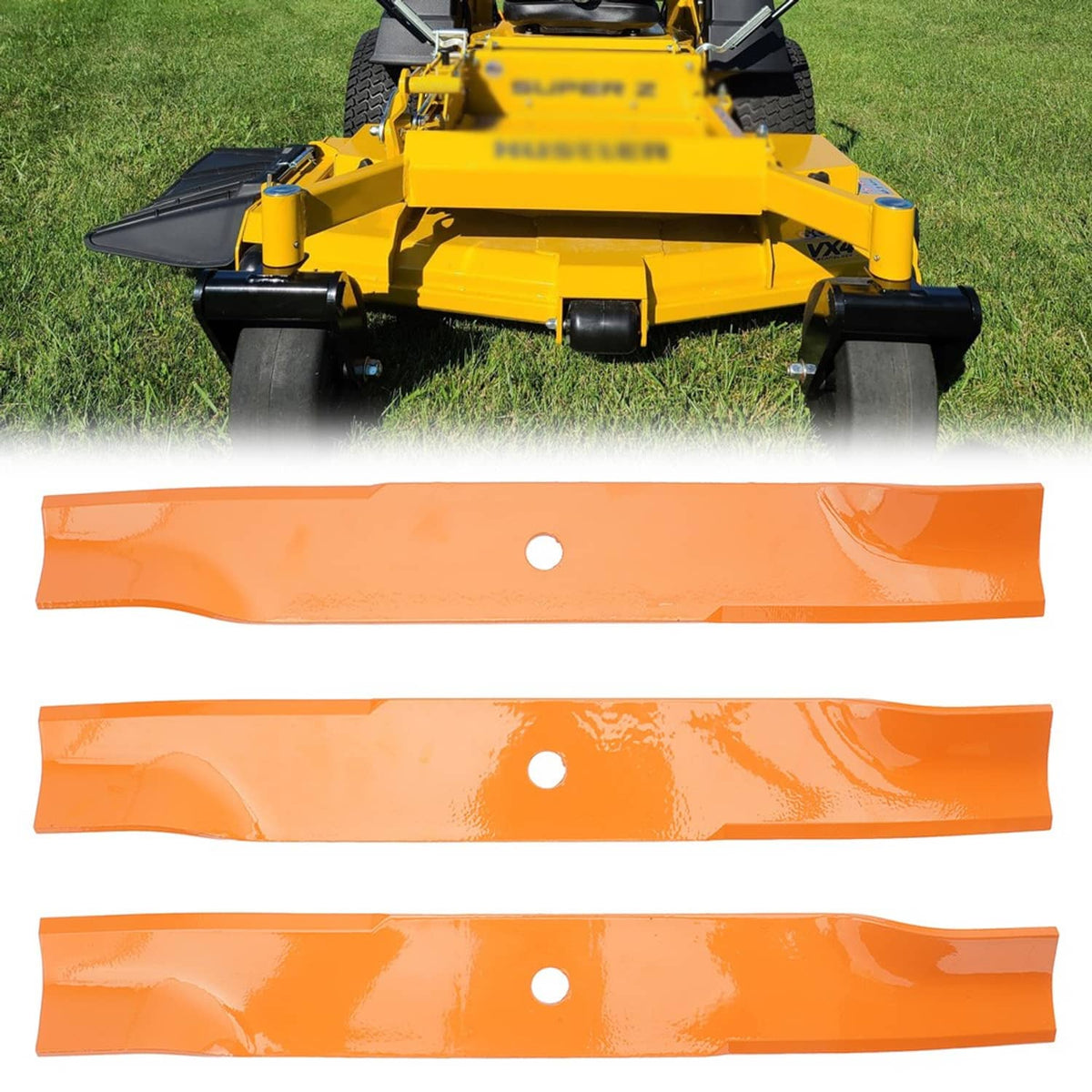 Bethesda Industrial 52" Lawn Mower Blades For Hustler Raptor, Raptor SD, Raptor SDX, and Fastrak