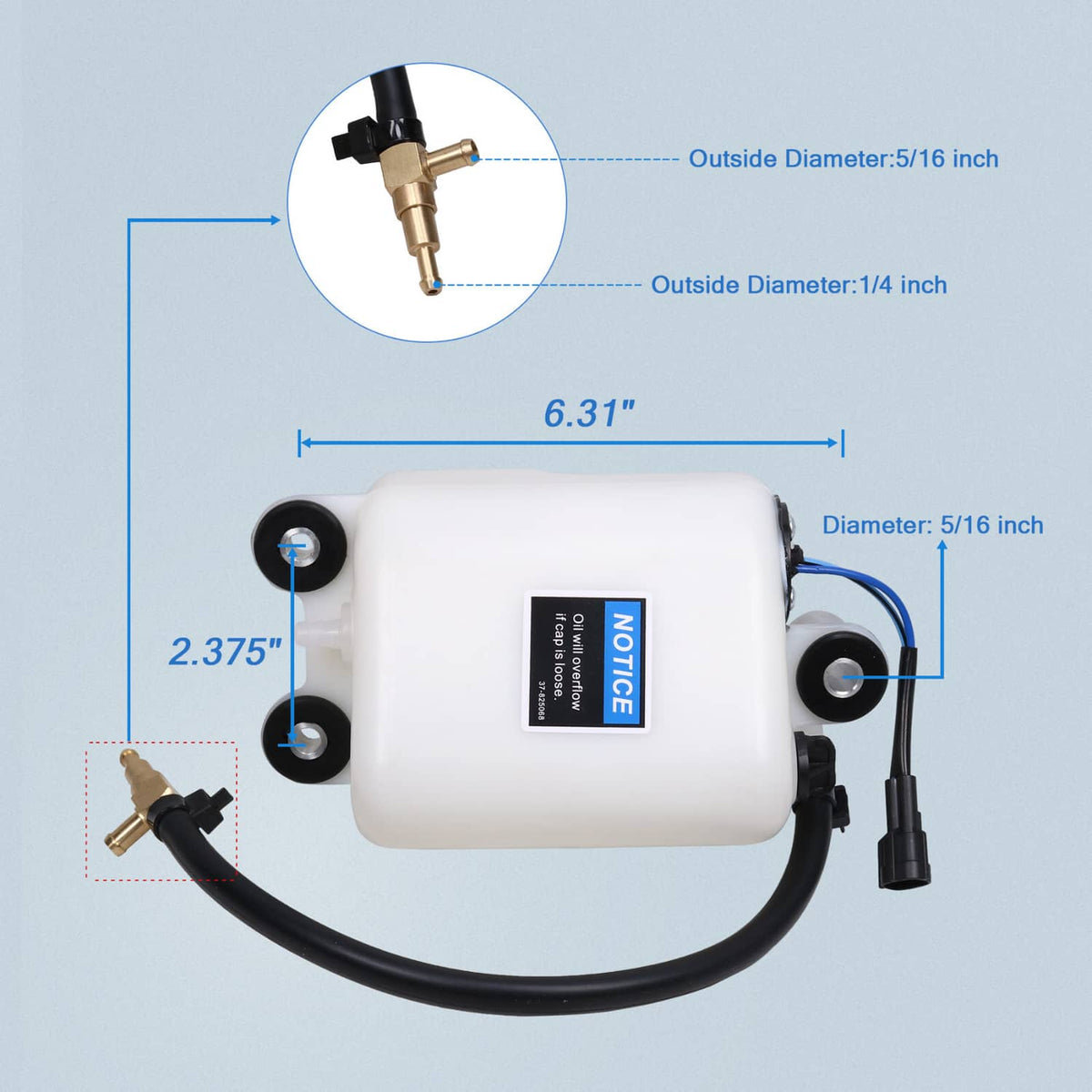 Bethesda Industrial Oil Tank Assembly For Mercury Outboard OPTIMAX/ 220/225/250/300 PRO XS 3.0L