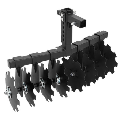 Bethesda Industrial 34" Disc Plow Harrow w/ 2-inch Receiver Hitch 8-blade disc For Tractor ATV UTV