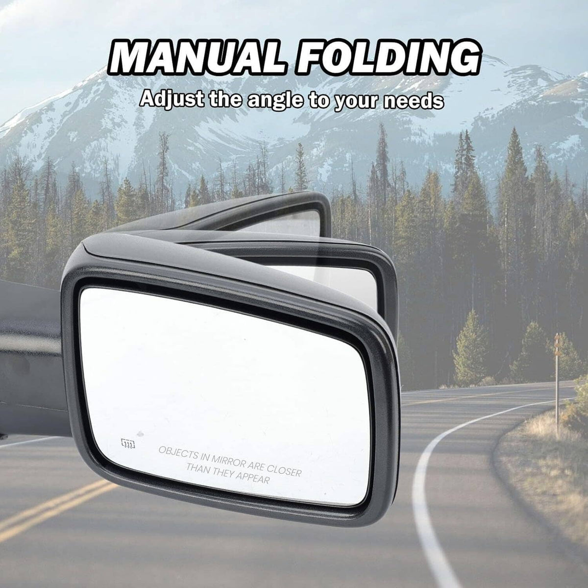 Bethesda Industrial Right/Passenger Side For 13-19 Ram 1500 Manual Fold+Heated+LED Signal Mirror New