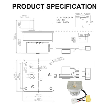 Bethesda Industrial Quadrafire Auger Feed Motor 1200, Castile, Trekker,4421,Santa Fe, Contour, E2