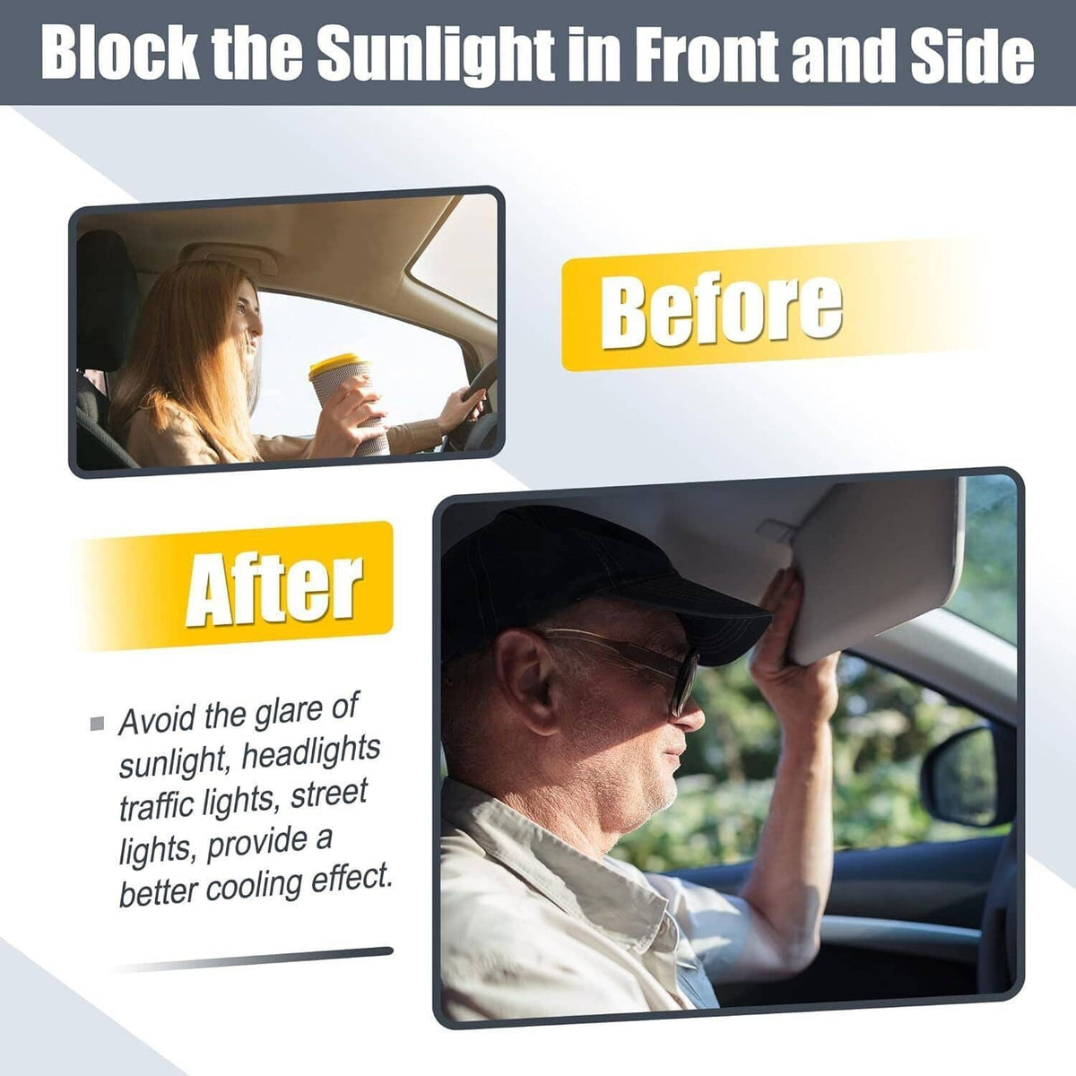 Bethesda Industrial Pair Sun Visor Left & Right Side With Sunroof Gray For Toyota Camry 2007-2011