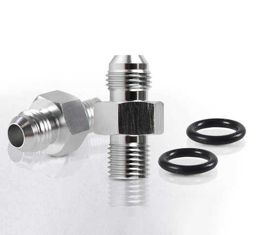 Bethesda Industrial 2Pcs Transmission Adapter Fittings 6AN Flare to 1/4" NPSM for TH350 TH400 700R4