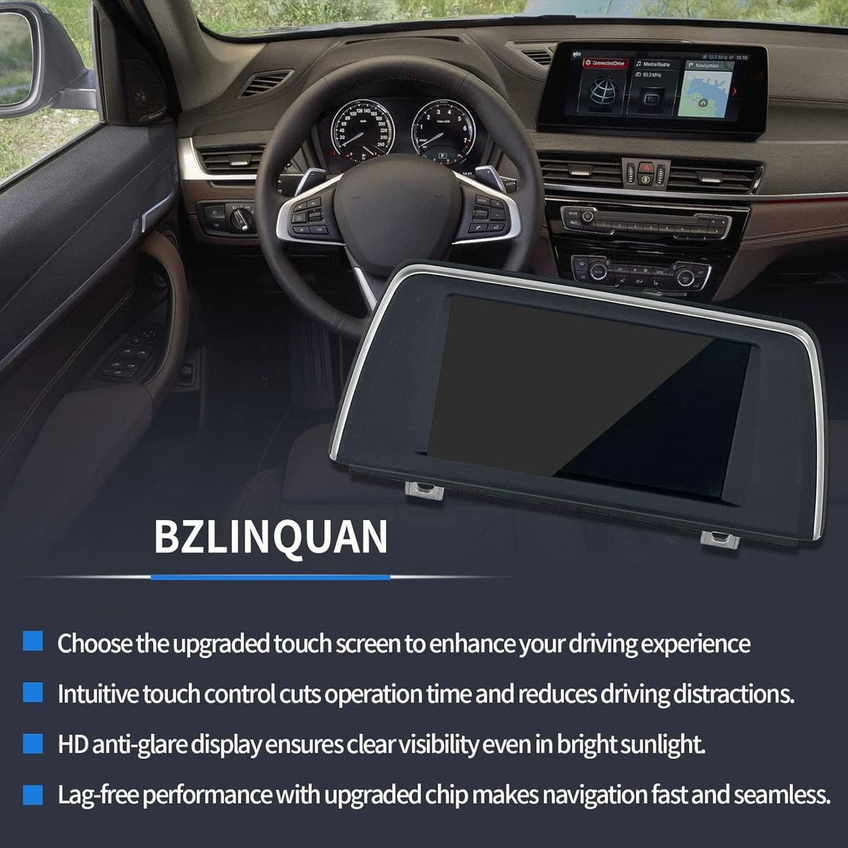 Bethesda Industrial 6.5" Information GPS Dash Display Screen For 2016-2018 BMW X1 X2 F48 932212