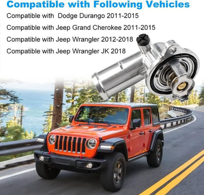 Bethesda Industrial Aluminum Upgrade Coolant Thermostat Housing For 2012- 2018 Jeep Wrangler JK 3.6L