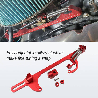 Bethesda Industrial Red Aluminum Throttle Cable Carb Bracket For 4150 4160 Carburetor 350 SBC