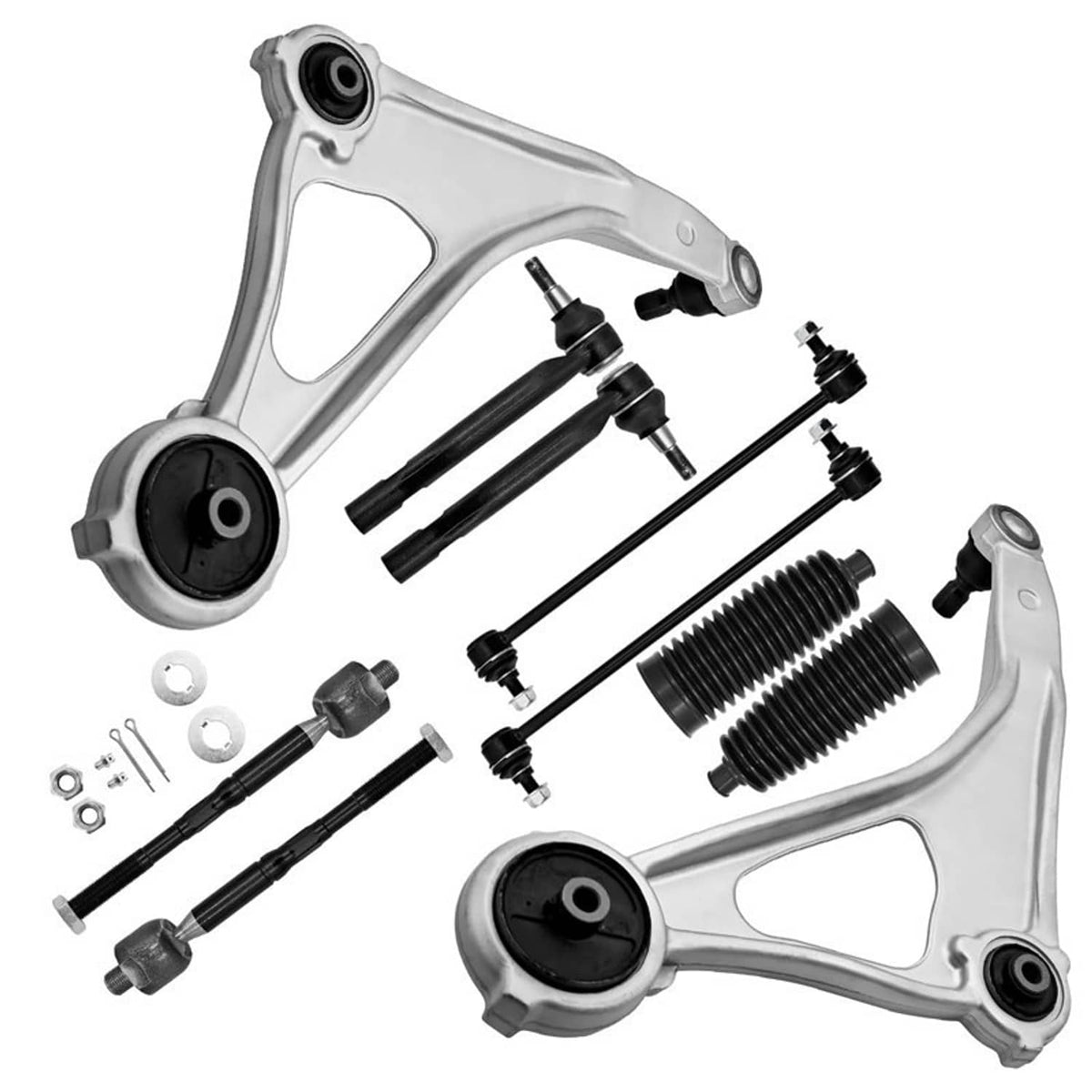 Bethesda Industrial 10Pcs Front Lower Control Arm Sway Bar Tie Rod Set For 2013 2014 Nissan Altima