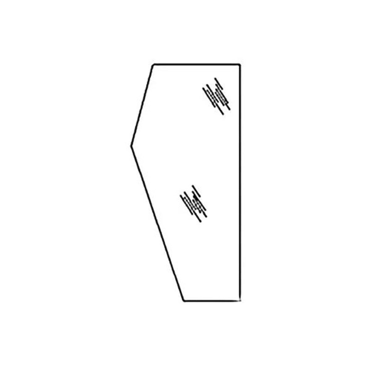 Bethesda Industrial Cab Glass - Front Lower Right Hand fits Case 580K 580SK 580K 580SK 590 D131288