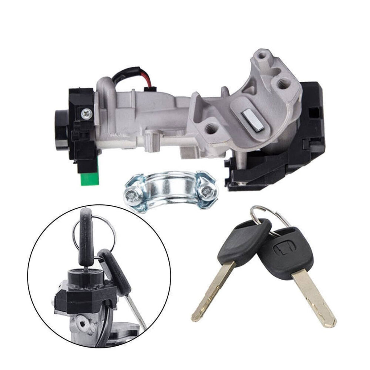 Bethesda Industrial New Ignition Switch Cylinder Lock Auto Trans For 03-07 Honda Accord With 2 Keys