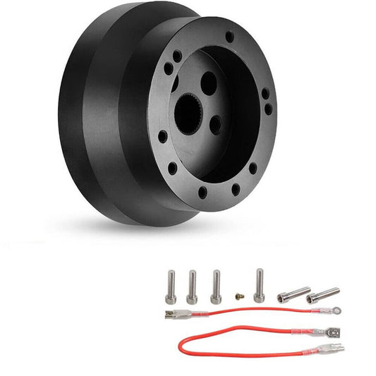 Bethesda Industrial 5 & 6 Hole Steering Wheel Short Hub Adapter For Ididit GM Chevy Aluminum Black