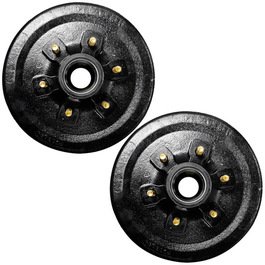Bethesda Industrial (2) 12 in. X 2 in. Trailer Brake Hub Drum 6 on 5.5" 6000 lbs Axle 6 on 5 1/2"