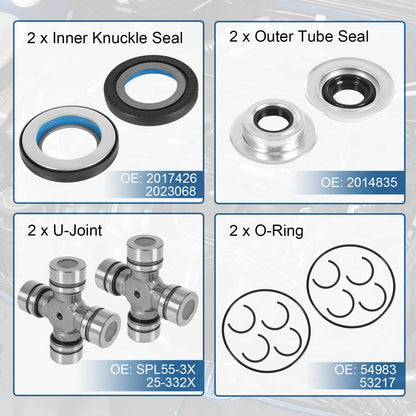 Bethesda Industrial Front Axle Seal And Greaseable U Joint Kit For Ford 2005-14 F250 F350 Super Duty