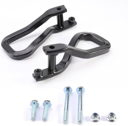 Bethesda Industrial 2Pcs Front Tow Recovery Hooks Set w/Bolts For 2019-2021 GMC Sierra 1500 Black