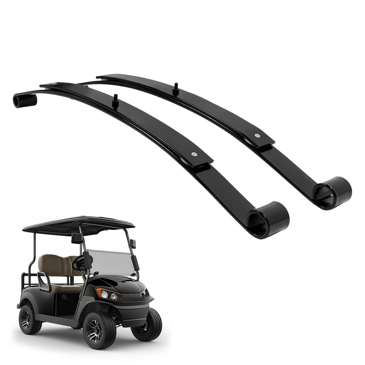 Bethesda Industrial Heavy Duty Golf Cart Rear Leaf Spring Kit (2 Leaf ) For EZGO RXV 2008+, Set of 2
