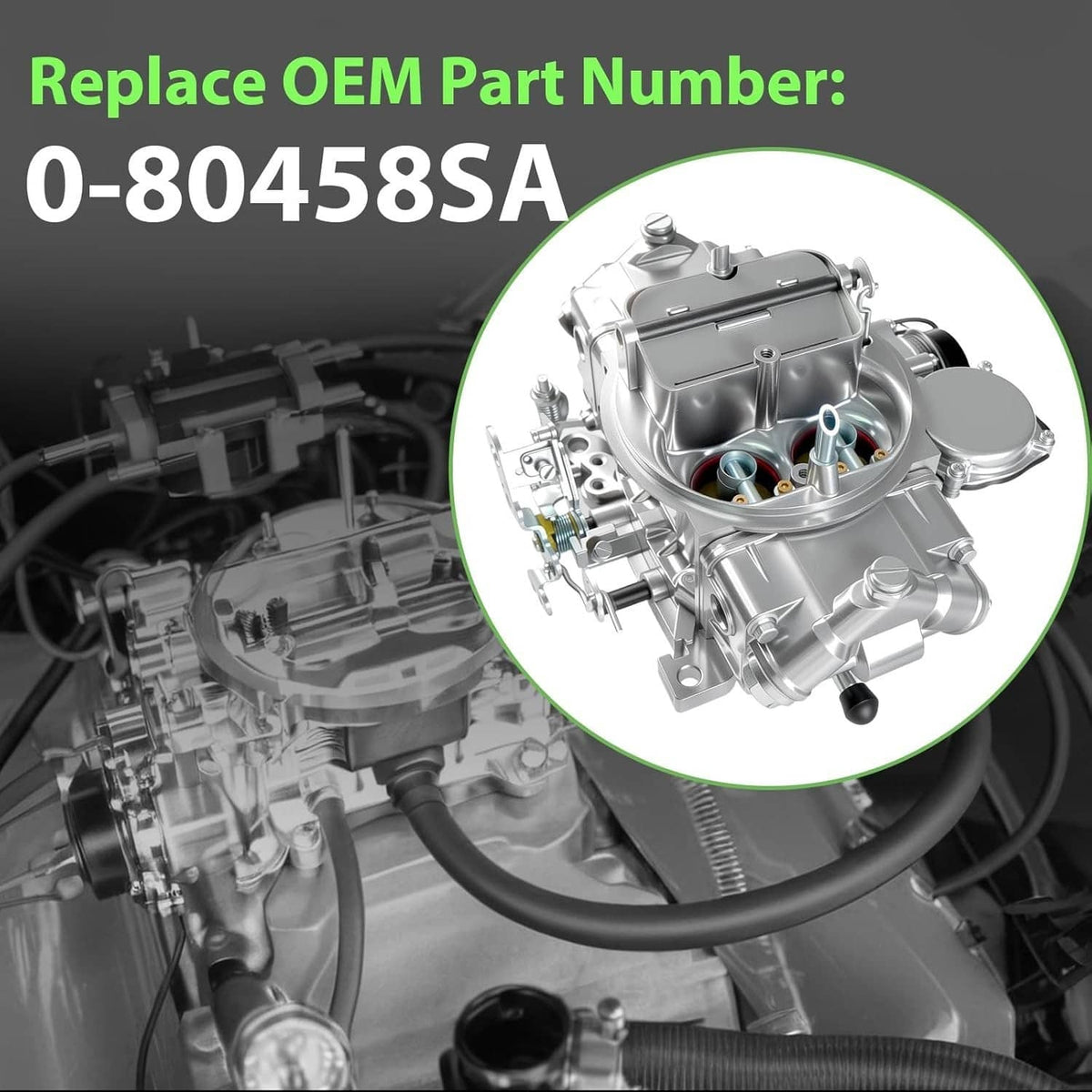 Bethesda Industrial For Holley Carburetor 4-Barrel Square Bore 600 CFM Electric Choke 0-80458SA 4160