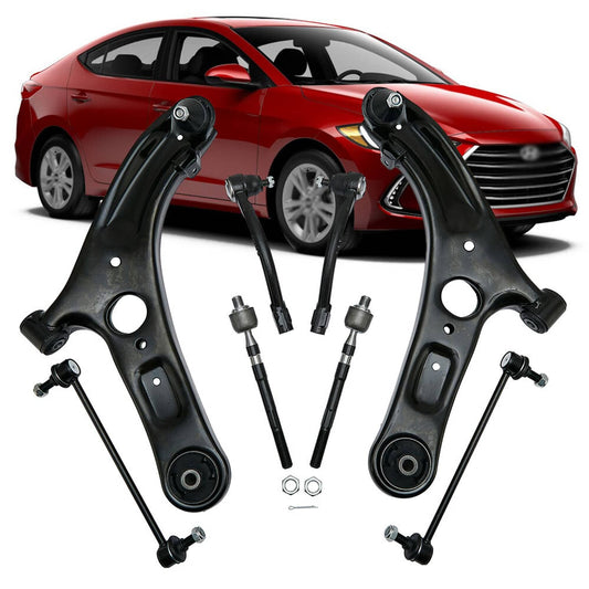 Bethesda Industrial For Hyundai Elantra Veloster Front Lower Control Arms w/ Ball Joints Tie Rod Kit