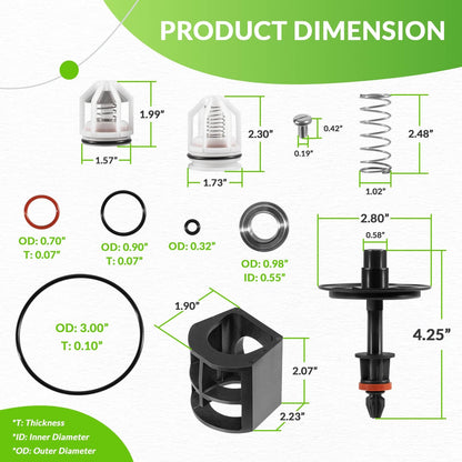 Bethesda Industrial 0887793 887793 RK 009M2-T Replace for Watts 009M2 1" Total Repair Kit for LF009