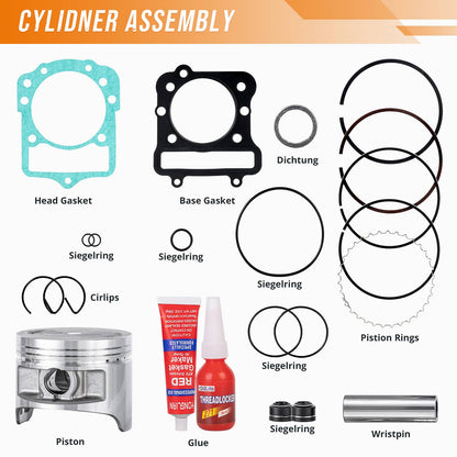 Bethesda Industrial Engine Cylinder Piston Kit For Kawasaki Bayou 300 1989-04 11005-1533 11060-1652