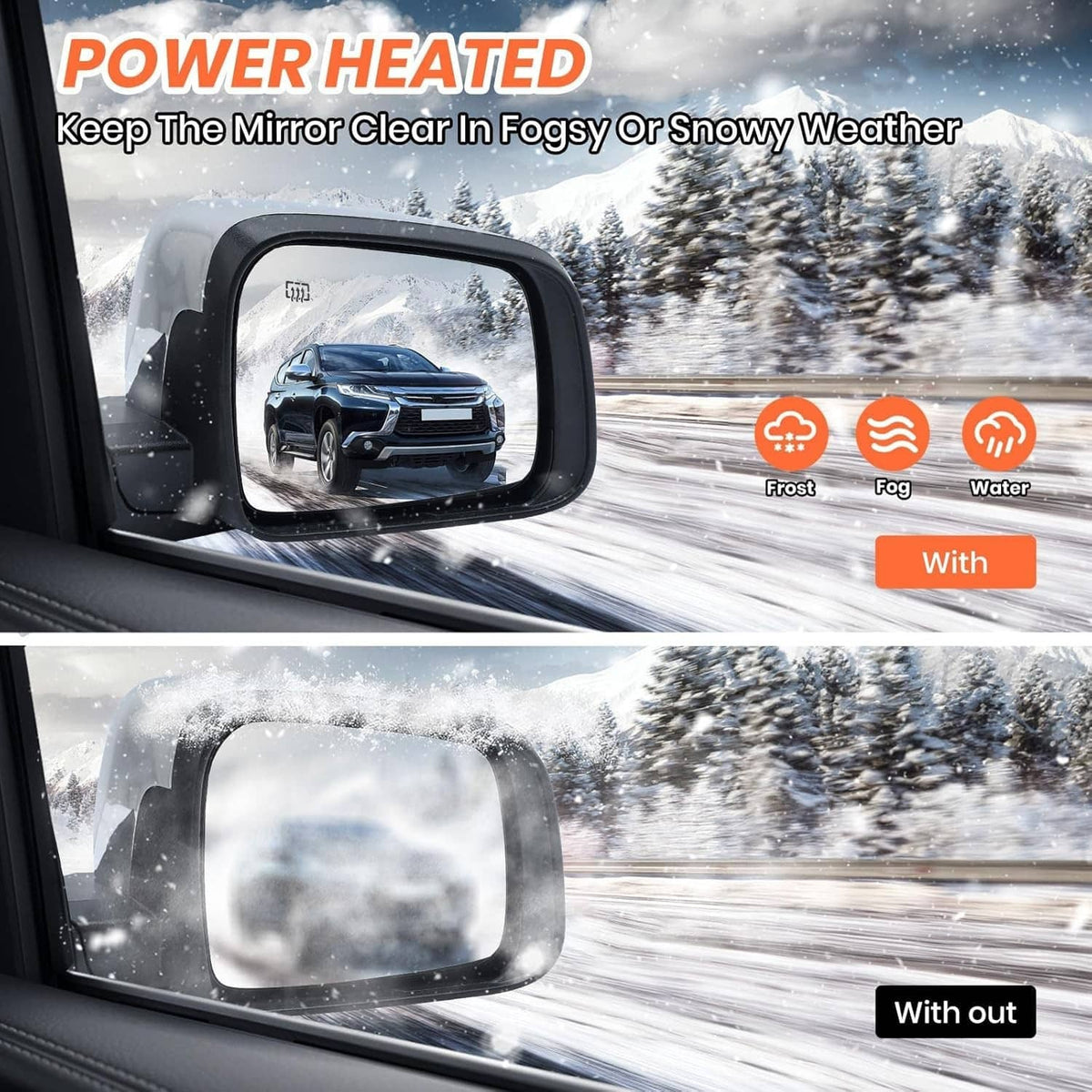 Bethesda Industrial Left Side Manual Fold Mirror Blind Spot For 11-22 Jeep Grand Cherokee 68236930AF