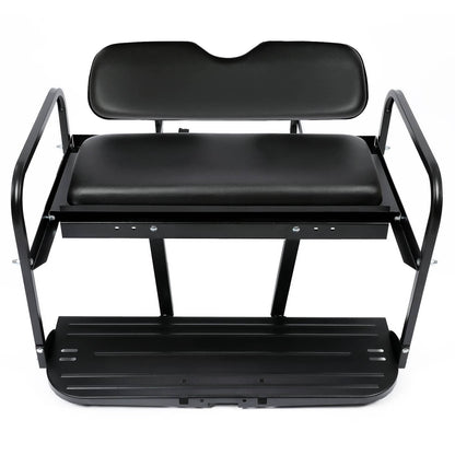 Bethesda Industrial Golf Cart Flip Folding Rear Back Seat Kit Black For EZGO Marathon Pre-1994