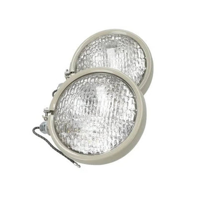 Bethesda Industrial Headlight Assembly Set - 12V Round Tract-O-Lite Restoration Quality