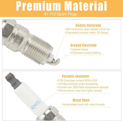 Bethesda Industrial 8mm Wireset & 8 Spark Plug 41-962 for Chevy Silverado 1500 GMC Sierra V8