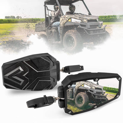 Bethesda Industrial UTV Rear View Side Mirrors 1.5"-2.0" for Polaris RZR 900 1000 Can-Am X3 Kawasaki
