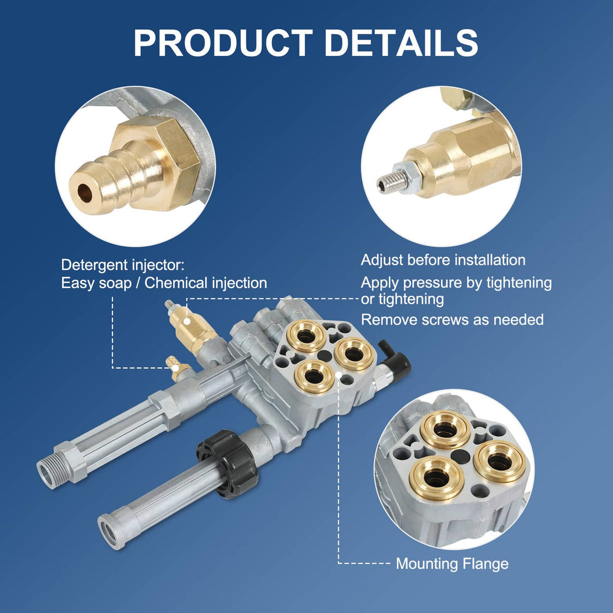 Bethesda Industrial Complete Pump Head W/ Unloader 2800 PSI for SRMW2.3G28 & SRMW2.4G28 Model Pumps
