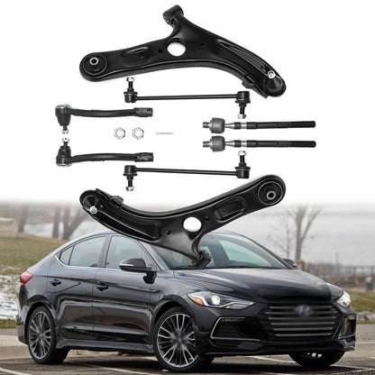 Bethesda Industrial For 2013-2016 Hyundai Elantra Front Control Arm Ball Joint Tie Rod Sway Link Kit