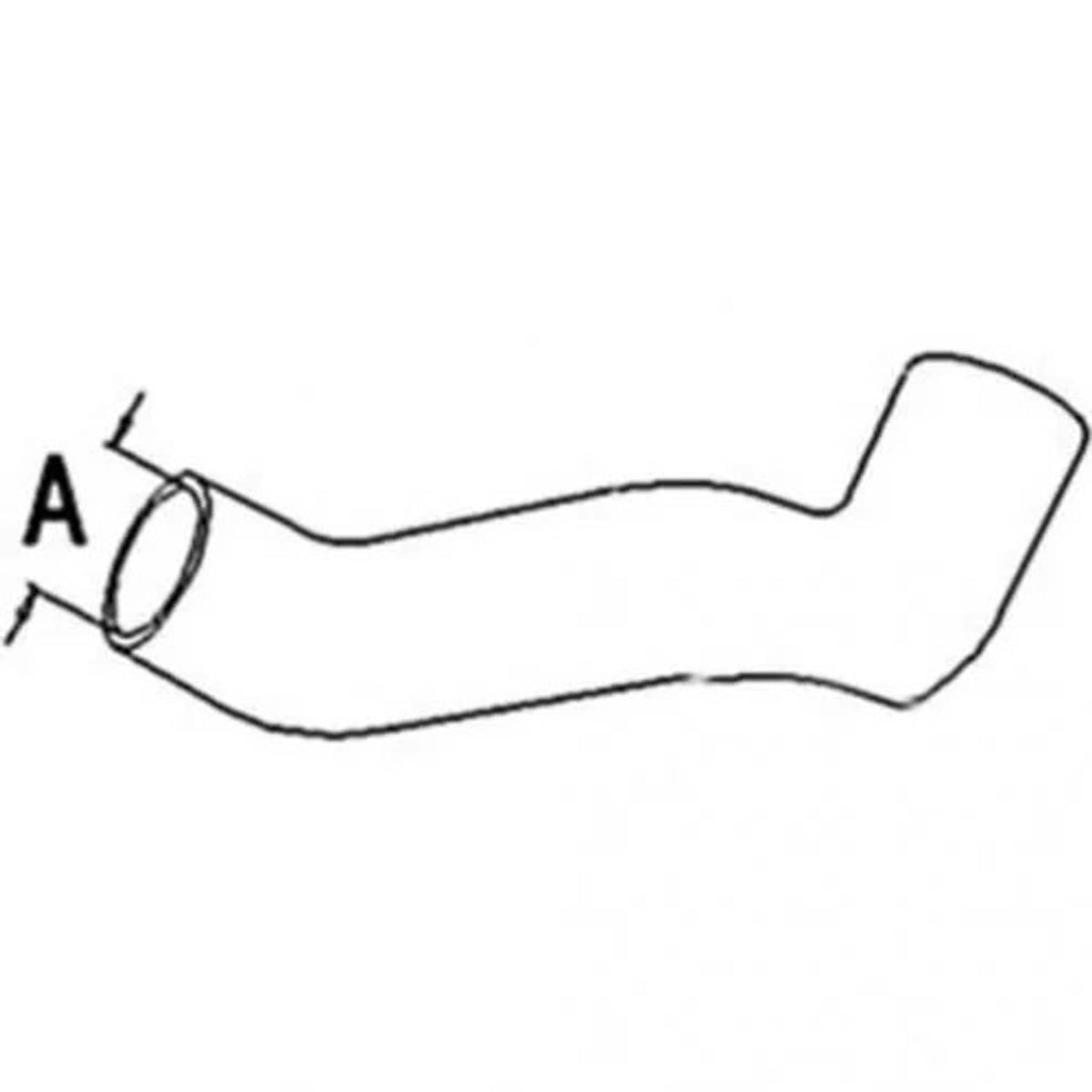 Bethesda Industrial Radiator Hose - Upper fits Oliver 1755 168687A