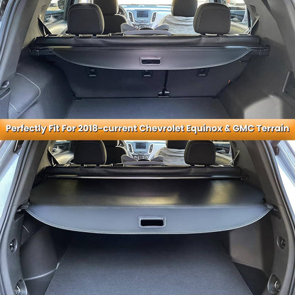 Bethesda Industrial Trunk Cargo Cover for Chevy Chevrolet Equinox GMC Terrain 18-25 Retractable Rear