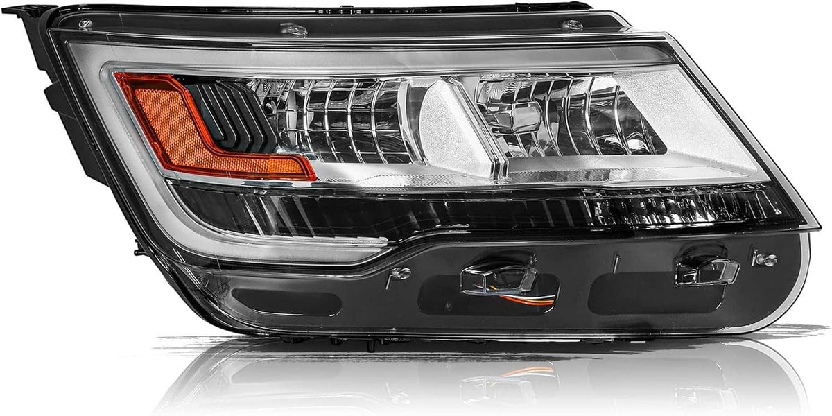Bethesda Industrial New Right Side Headlights Assembly w/LED DRL For 2016-2019 Ford Explorer Chrome